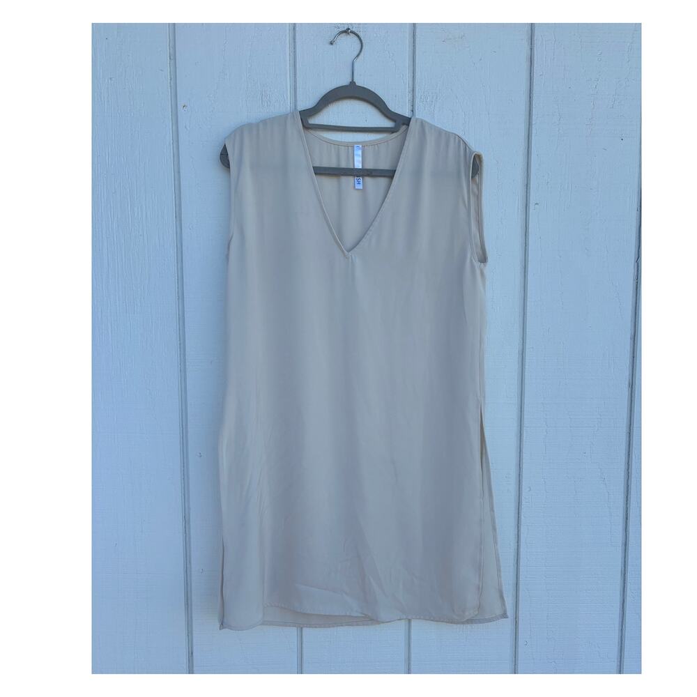 RUSH Sheer Tunic‎ Mini Dress, Deep V Neck, Size S